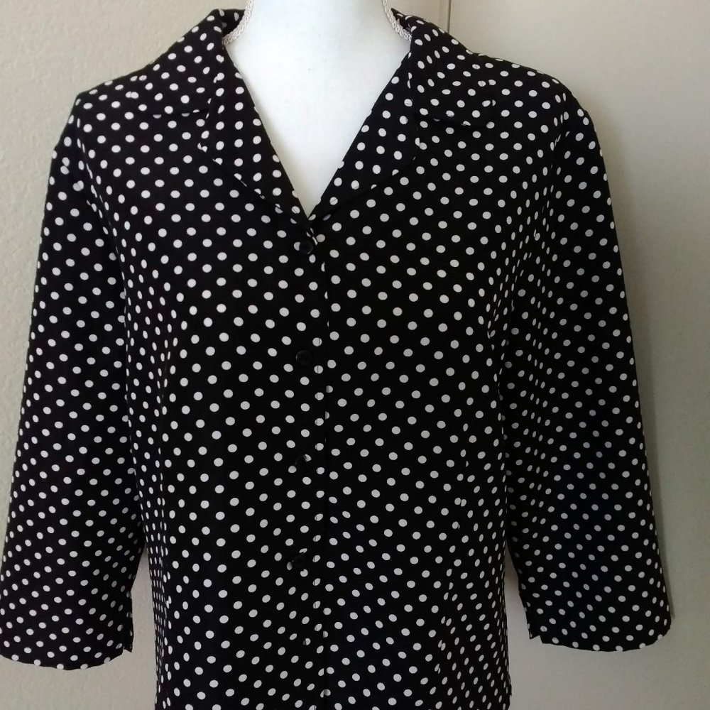 Notations Polka Dot Blouse
